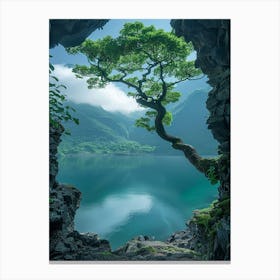 Tree In A Cave Canvas Print