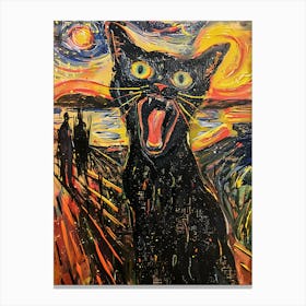 Fantastic Cat Screaming 11 Canvas Print