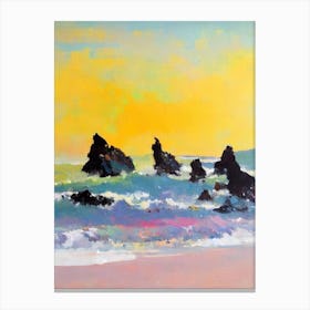 Porthminster Beach, Cornwall Bright Abstract Canvas Print