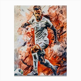 Soccer Player Kicking The Ball 2 Canvas Print