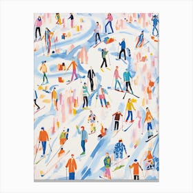 Vail Mountain Resort   Colorado Usa, Ski Resort Illustration 0 Canvas Print