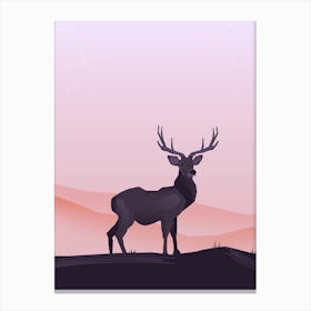 Deer Silhouette Canvas Print