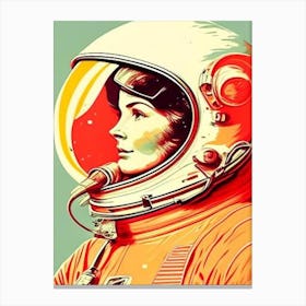 Cosmonaut Light Vintage Sketch Space Canvas Print