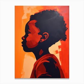 Silhouette Of A Girl 1 Canvas Print