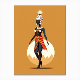 African Tribal Soul: Minimalist Interpretations Canvas Print