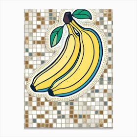 Bananas On Tile 3 Canvas Print