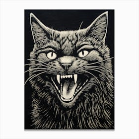 Screaming Cat 6 Canvas Print