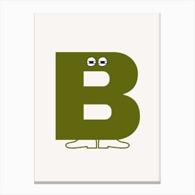 Alphabet Poster B Canvas Print
