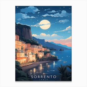 Sorrento Italy Travel Retro Canvas Print