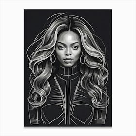 Beyonce Portrait Canvas Print