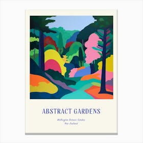 Colourful Gardens Wellington Botanic Garden New Zealand 1 Blue Poster Canvas Print