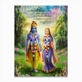 Lord Krishna And Lord Rama Canvas Print