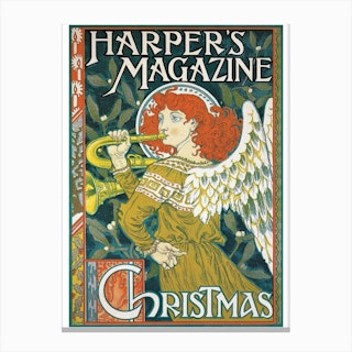Christmas Issue Of Harper'S Magazine Canvas Print