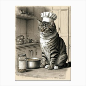 Chef Cat 3 Canvas Print