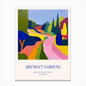 Colourful Gardens Longue Vue House And Garden Usa 2 Blue Poster Canvas Print