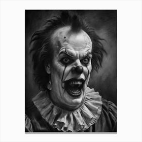 The Haunted Performer Creepy Freaky Clown Canvas Print