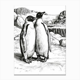 Emperor Penguin Exploring Their Environment 3 Canvas Print