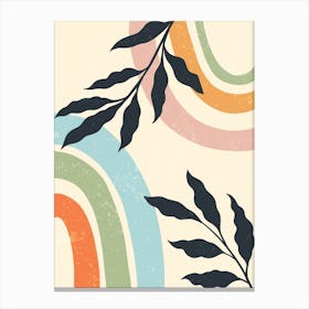 Rainbow Leaves Canvas Print