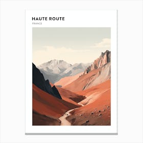 Haute Route France 1 Hiking Trail Landscape Poster Canvas Print