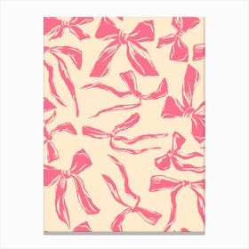 Pink Bows Canvas Print