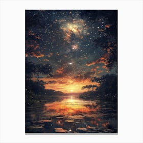 Starry Night Sky 32 Canvas Print