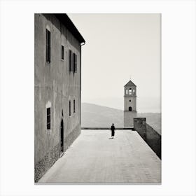 Assisi, Italy,  Black And White Analogue Photography  3 Canvas Print