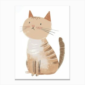 American Bobtail Cat Clipart Illustration 10 Canvas Print