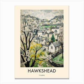 Hawkshead (Cumbria) Painting 3 Travel Poster Canvas Print
