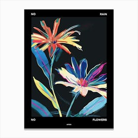 No Rain No Flowers Poster Asters 5 Canvas Print