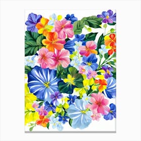 Jasmine 2 Modern Colourful Flower Canvas Print
