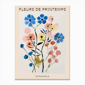 Spring Floral French Poster  Gypsophila 4 Canvas Print