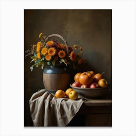 Autumn Flowers Canvas Print