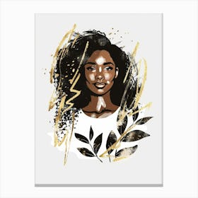 Portrait Of A Black Woman 6 Canvas Print