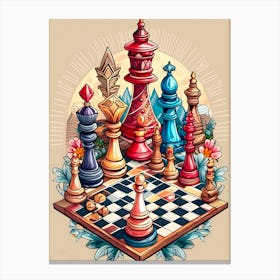 Chess Pieces Canvas Print