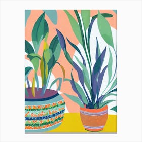Jade Plant Eclectic Boho Canvas Print