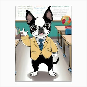 Boston Terrier-Reimagined 129 Canvas Print