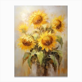 Sunflowers In A Vase 8 Canvas Print