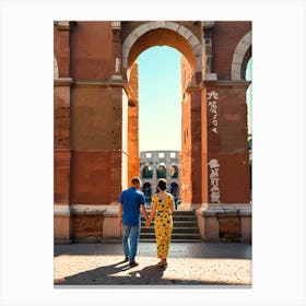 Engagement Session In Italy Canvas Print