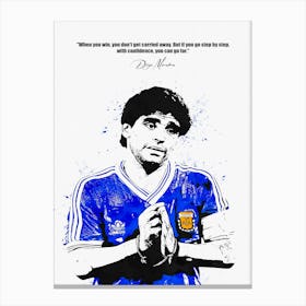 Diego Maradona Quotes Canvas Print