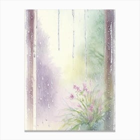 Rain On Window Water Waterscape Gouache 1 Canvas Print