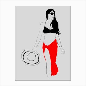 Woman In Bikini 2024. Canvas Print