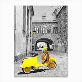 Yellow Vespa Canvas Print