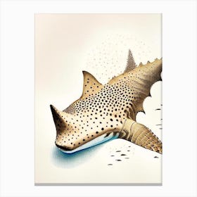 Wobbegong Shark Vintage Canvas Print