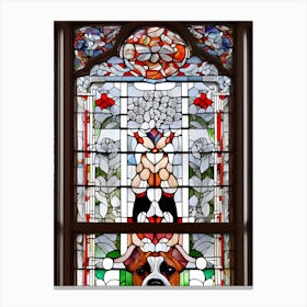 Boxer Stained Glass Window Canvas Print