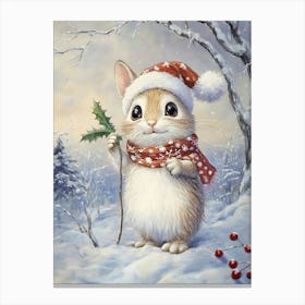 Santa Bunny 3 Canvas Print