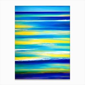 Blue And Yellow Ocean Canvas Print