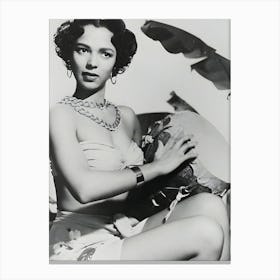 Posed Studio Portrait Of Dorothy Dandridge Canvas Print