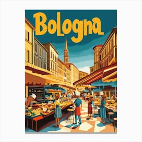 Aihrgdesign A 1970s Inspired Travel Poster For Bologna Depict Df7cda4b 3bca 4b22 8a02 8788eacf9cda 1 Canvas Print