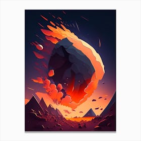 Meteor Comic Space Space Canvas Print
