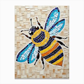 Mosaic Bee 2 Canvas Print